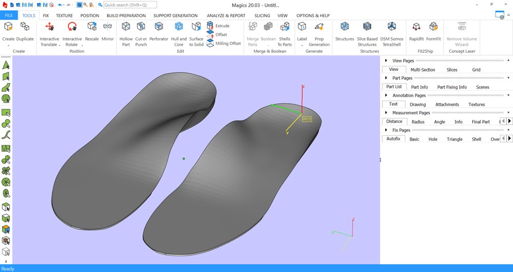 Stages of 3DProduction of Orthopedic Insoles