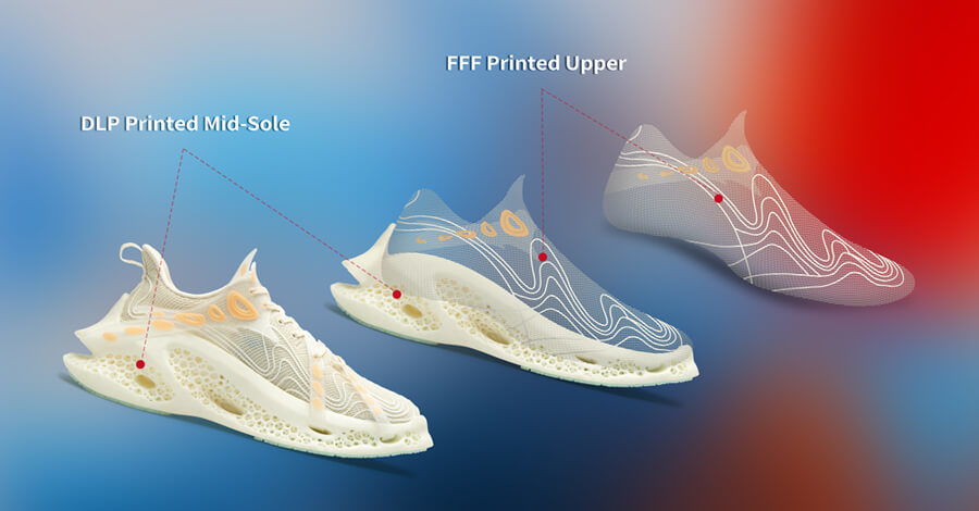 Polymer 3D printing for shoe components